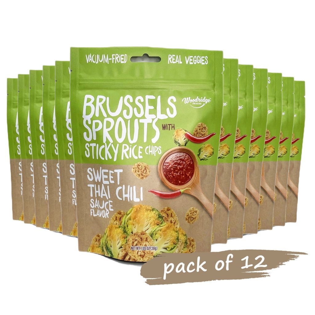 Woodridge Snacks Brussels Sprouts w/ Sticky Rice Chips Sweet Thai Chili (1.06 oz.) - 30g - ding-go