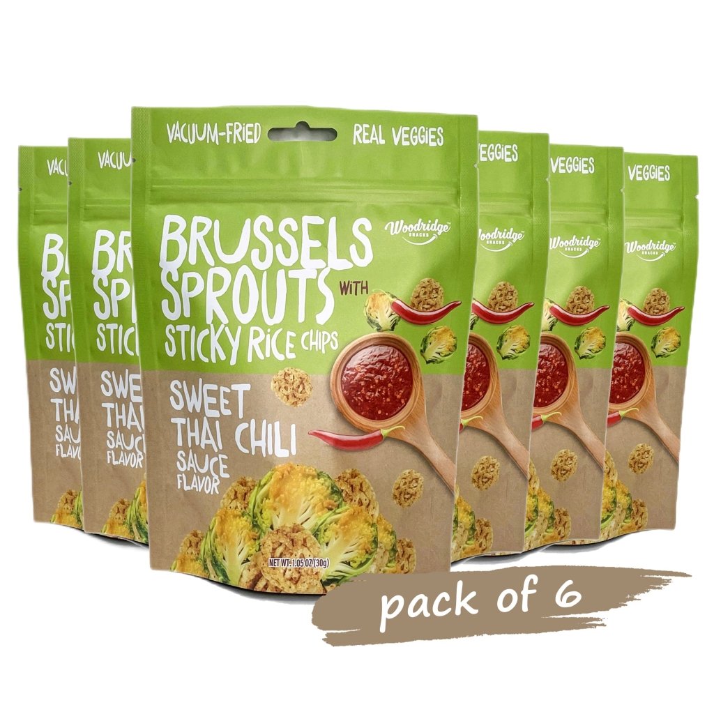 Woodridge Snacks Brussels Sprouts w/ Sticky Rice Chips Sweet Thai Chili (1.06 oz.) - 30g - ding-go