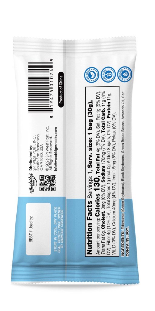 Woodridge Snacks Edamame Bean Mix (1.06 oz. x 12 packs per display) - 30g - ding-go
