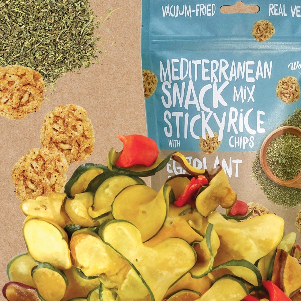 Woodridge Snacks Mediterranean Mix Veggies w/Sticky Rice Chips (1.06 Oz.) - 30g - ding-go