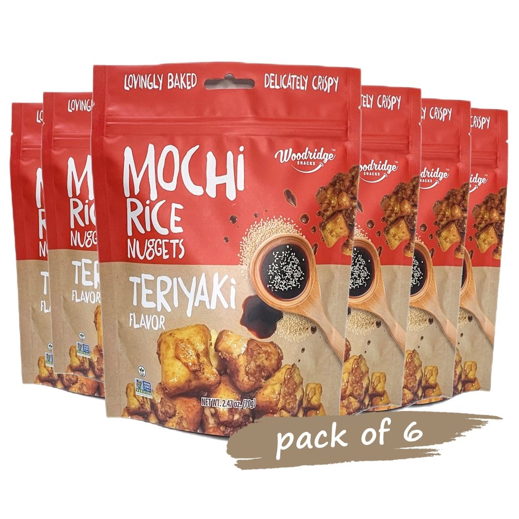 Woodridge Snacks Mochi Rice Nuggets Teriyaki (2.47 Oz.) - 70g - ding-go