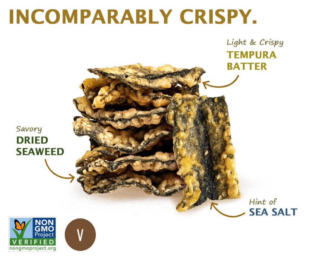 Woodridge Snacks Tempura Seaweed Chips Sea Salt (1.41 oz.) - 40g - ding-go