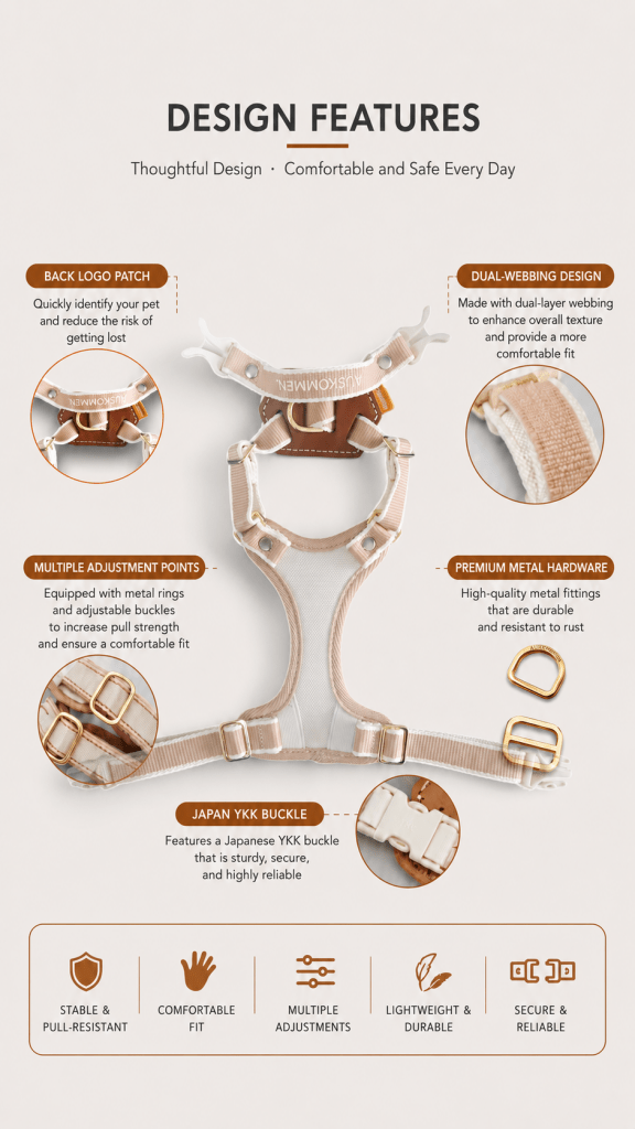 X harness PLUS (Cat / Puppy) -Mocha - ding-go