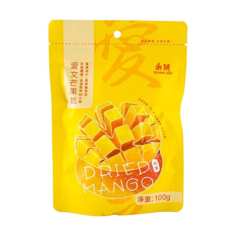 Young Zen Unsweetened Irwin Mango Dried Fruit - 100g - ding - go
